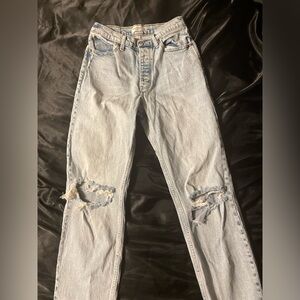 Abercrombie & Fitch Light Wash Distressed Jeans